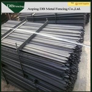 Bitumen / Galvanized Steel Star Pickets Y Post UV Resistance Easily Assembled