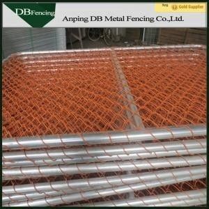 Waterproof Chain Link Yard Fencing , High Visibility Temporary Event Fencing