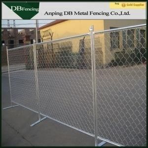 Outdoor Chain Link Movable Fence Panels , Temporary Safety Barrier Fencing