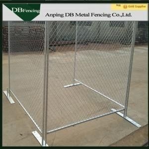 Temporary Galvanized Chain Link Fence / Construction Barrier Fence Free Standing