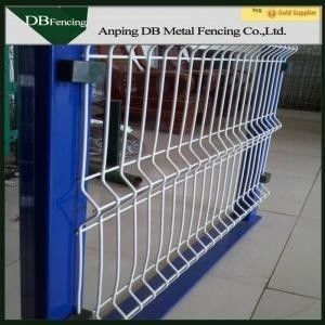 Security Galvanized Welded Wire Fence , Curved Fence Panels For Parks / Roads