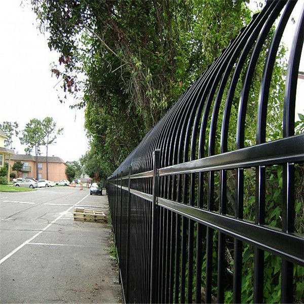 Decorative Q235 Galvanized Steel Picket Fence For Private Grounds Anti Corrosion