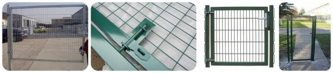 Green Galvanized Wire Mesh Face Gate , Welded Wire Mesh Fencing Panels