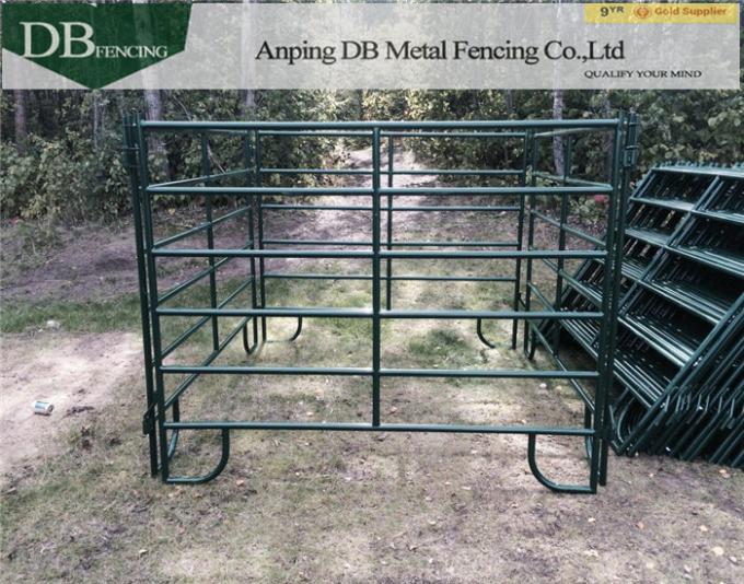 Portable Security 6 Bar Corral Fence Panels Steel Livestock Fencing In Farm