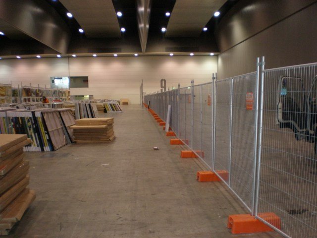 Construction Site Temporary Fencing With Concrete Feet