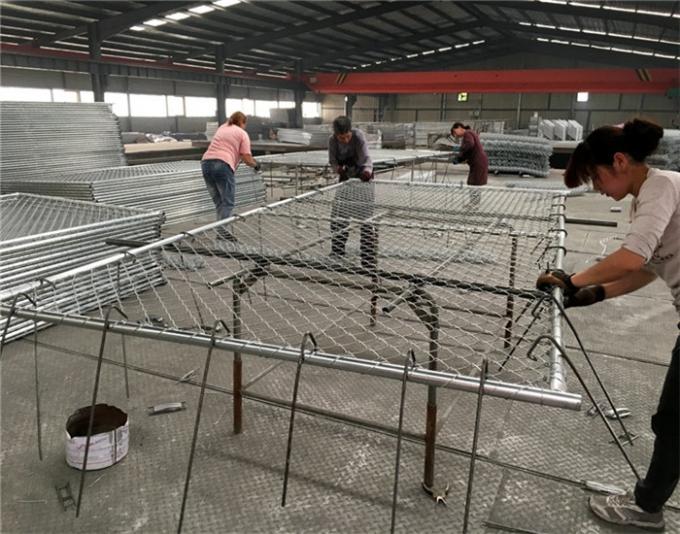 Freestanding 6ft Chain Link Fence Panels , Mobile Portable Chain Link Fence