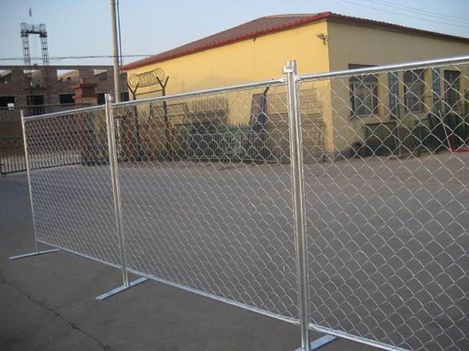 Removable Temporary Chain Link Fence Panels 6x12 Foot With Cross Brace