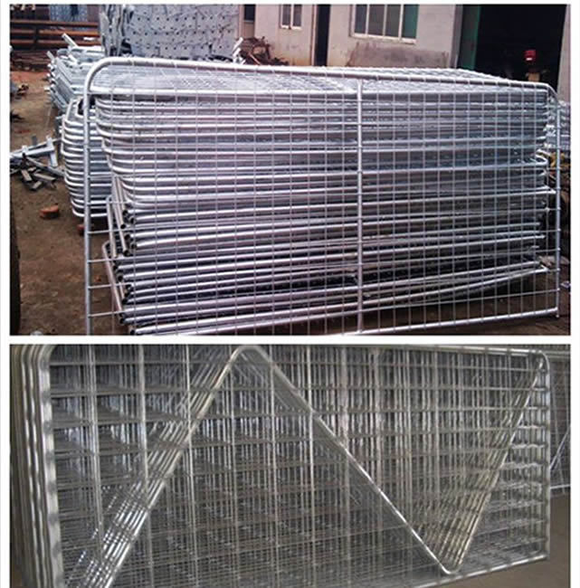 Livestock Horse / Cattle Corral Panels , Low Carbon Steel Metal Corral Fencing