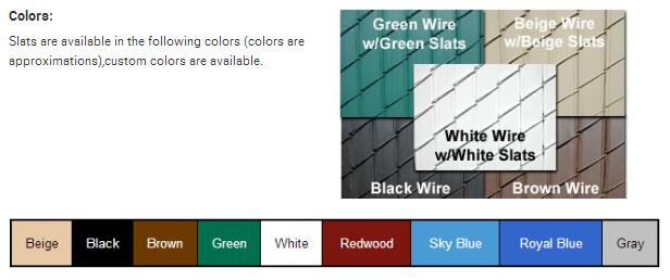 Low Carbon Steel Wire Chain Link Fence With PVC / HDPE Slats High Strength