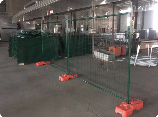 Green Temp Fence Powder Coated