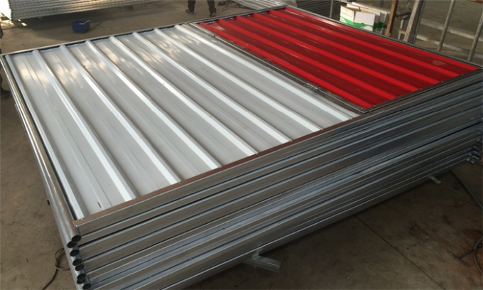 temporary hoarding panels with double swing gate