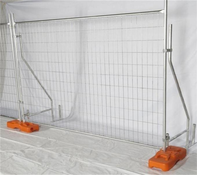 Temporary Fence Installed With Bracing