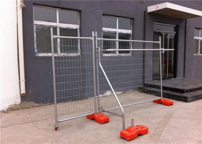 Temporary Fence Installed With Bracing