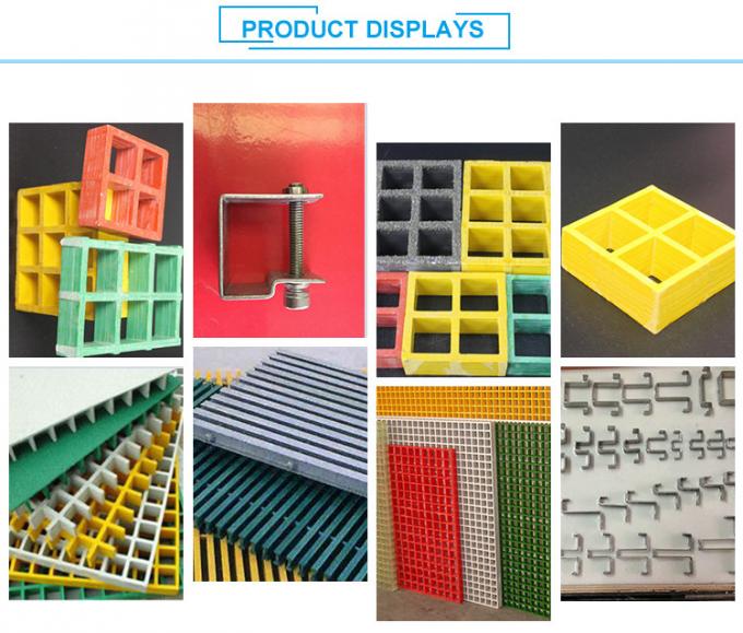 fiberglass grating different colors and clamps