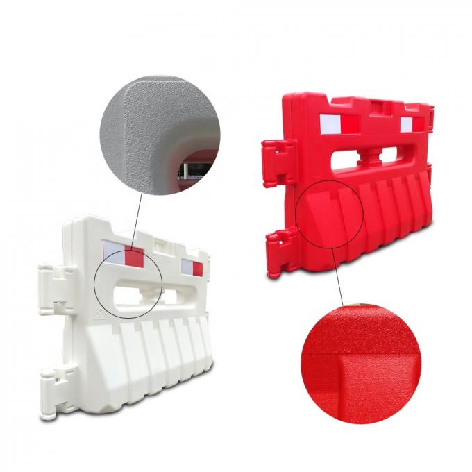 HDPE Material 900mm Height Water Filled Jersey Barriers Red White Color