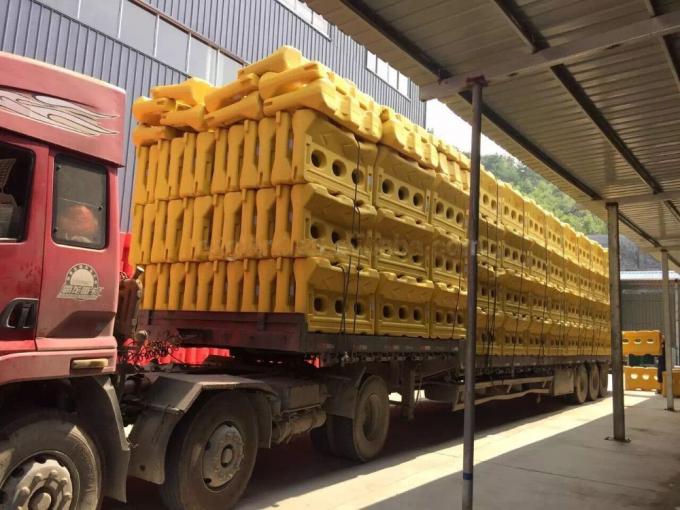 water filled crash barriers