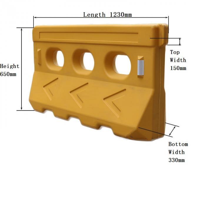 water filled road safety barriers