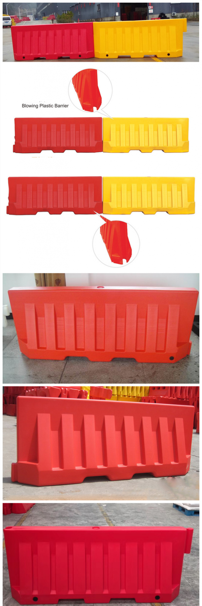 2m Blowing Or Roadway Safety Water Filled Crash Barriers 
