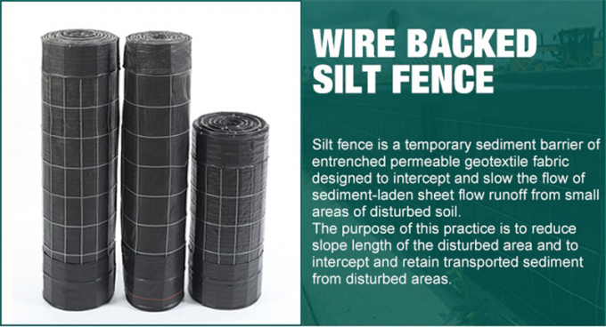 24"X100' Wire Back Sediment Fence 12 Gauge Wire 2"X4" Mesh 