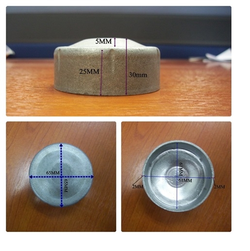 Galvanised Round Post Cap 80NB size