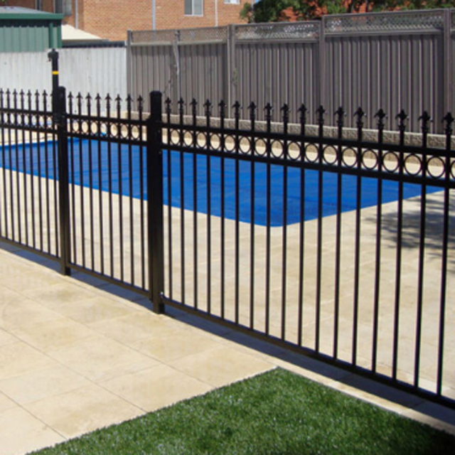 Top Lattice Garden Steel Fences Powder Coated Garrison Fence