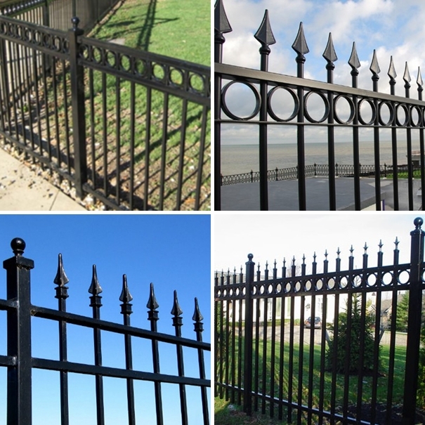 Top Lattice Garden Steel Fences Powder Coated Garrison Fence