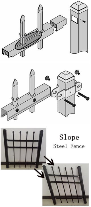 Fence Solution For Mountains Slopes Tubular Steel Fence 