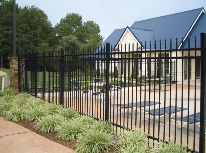High Security Commercial Fencing Metal Frame Pickets 25*25mm