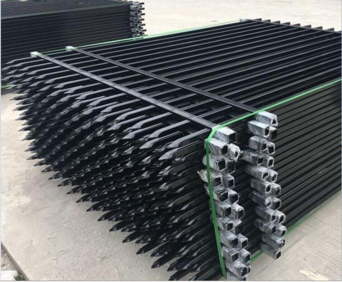 2400mm Width Security Steel Picket Fence Square Tube Welded