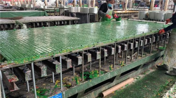 1.22m Yellow Grey Fiberglass Grating Panels 38mm Thick