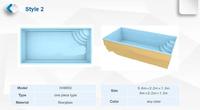 Customize Design Large Fiberglasss Swimming Pool FRP Bathtub 