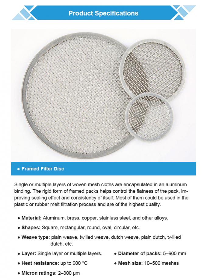 20 Micron Stainless Steel Metal Filter Screen Filter Disc 