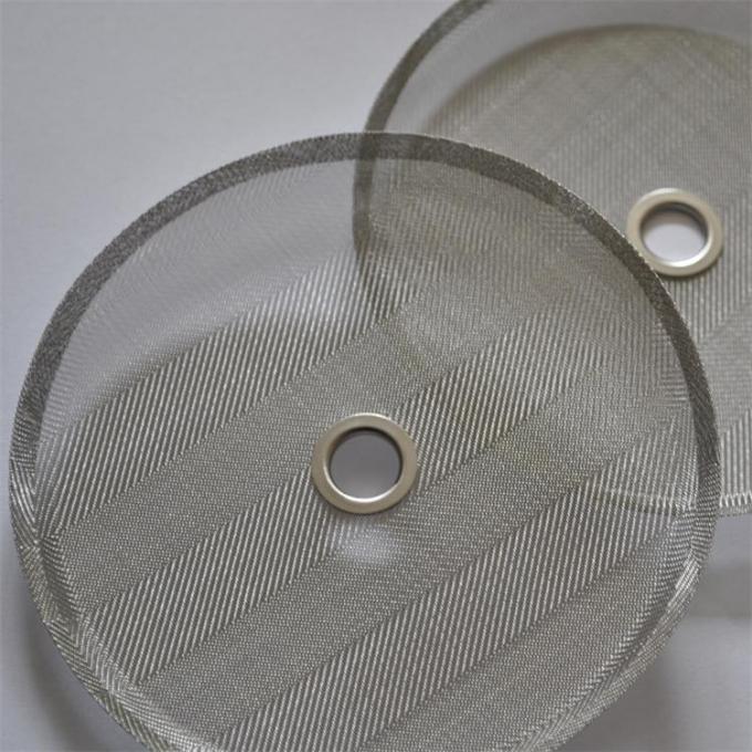 Stainless Steel 304 Filter Wire Mesh Disc With Enfolded Edge 