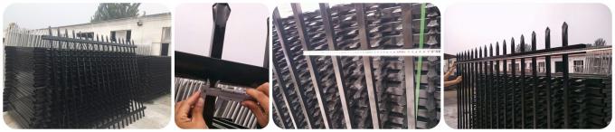 Decorative Q235 Galvanized Steel Picket Fence For Private Grounds Anti Corrosion