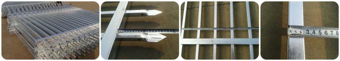 Decorative Q235 Galvanized Steel Picket Fence For Private Grounds Anti Corrosion