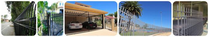 Decorative Q235 Galvanized Steel Picket Fence For Private Grounds Anti Corrosion