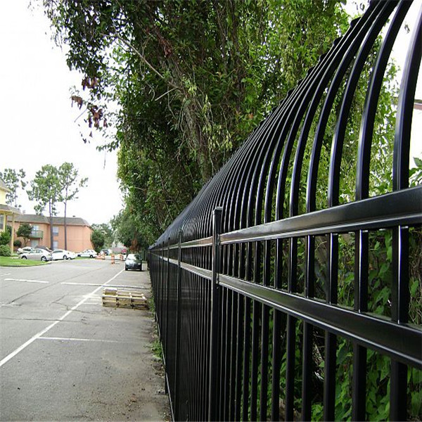 Security Decorative Wrought Iron Fence Hot Dipped Galvanized Corrosion Resistance