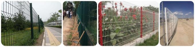 PVC coated security wire mesh iron fence gate
