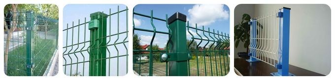 Hot Dip Galvanized Curved Welded Wire Garden Fence PVC Coated Surface