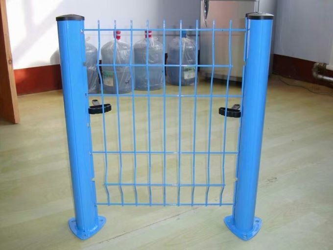 Protective PVC Coated Welded Wire Mesh Fence , Green Wire Fencing Panels