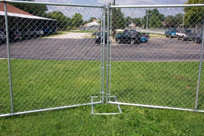 Temporary Galvanized Chain Link Fence / Construction Barrier Fence Free Standing