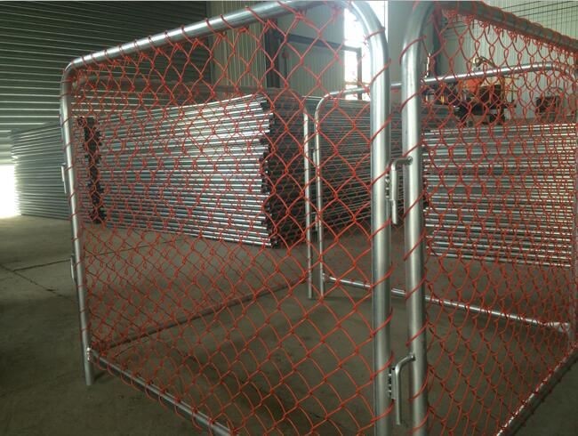 Temporary Galvanized Chain Link Fence / Construction Barrier Fence Free Standing