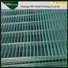 High Security Green Welded Wire Fence , Curved Steel Mesh Fence Panels