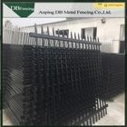 Black Galvanized Steel Picket Fence Gate Sunshine Resistant For Gardens / Schools