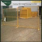 Yellow Galvanized Iron Metal Fence Panels Temporary Fencing For Construction Site