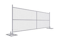 Anti Rust Freestanding Chain Link Fence Panels , Chain Link Construction Fence 6ft Height