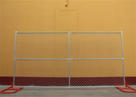 Anti Rust Freestanding Chain Link Fence Panels , Chain Link Construction Fence 6ft Height