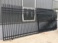 Safety 2.1m Height Steel Picket Fence , Ornamental Steel Fencing Long Life