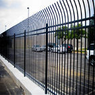 2.1x2.4m Spear Top Steel Picket Fence For School Factory Railway Boundary