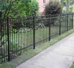 Powder Coated Flat Top Steel Picket Fence For Pool And School Child Safety
